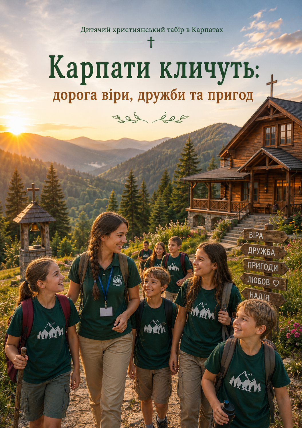 Дитячий християнський табір в Карпатах «Карпати кличуть: дорога віри, дружби та пригод »